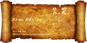 Kren Róza névjegykártya